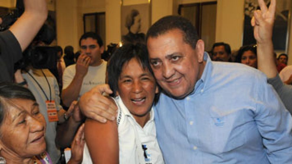 Milagro Sala y Luis D´Elía marcharon hace poco juntos al Congreso para apoyar al Gobierno "nacional y popular"