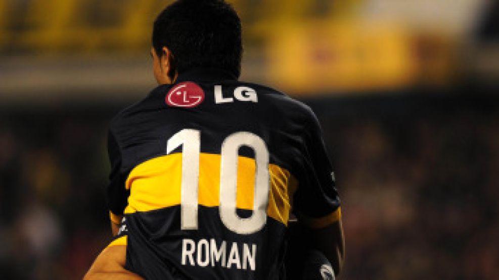 Juan Román Riquelme con la camiseta que más le gusta, la de Boca.
