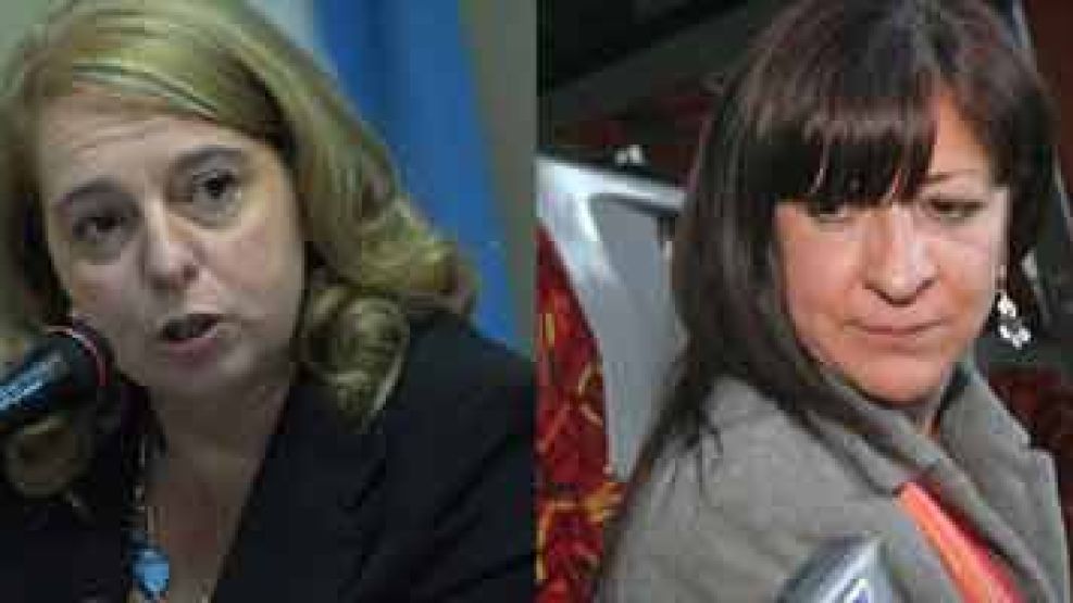 La diputada y titular de la comisión de Libertad de expresión, Silvana Giudici, y la legisladora ultrakirchnerista Diana Conti