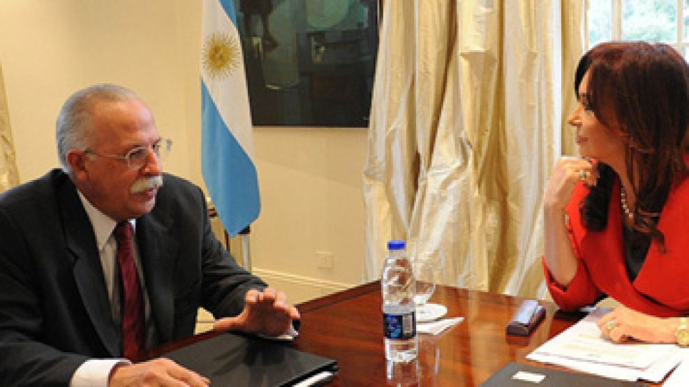 El titular de Cargill Argentina, Hugo Kranjc, en el encuentro con Cristina en Olivos.