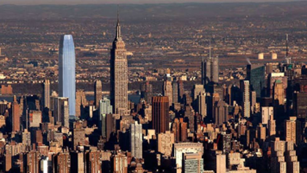 La foto muestra donde se ubicaría el nuevo gran rascacielos a dos manzanas del Empire State  Building en Manhattan, Nueva York, Estados Unidos. 