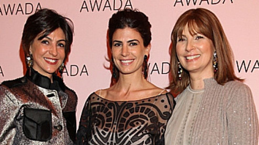 Evangelina Bomparola, Juliana Awada y Patricia Miccio durante un desfile de moda entre semana. 