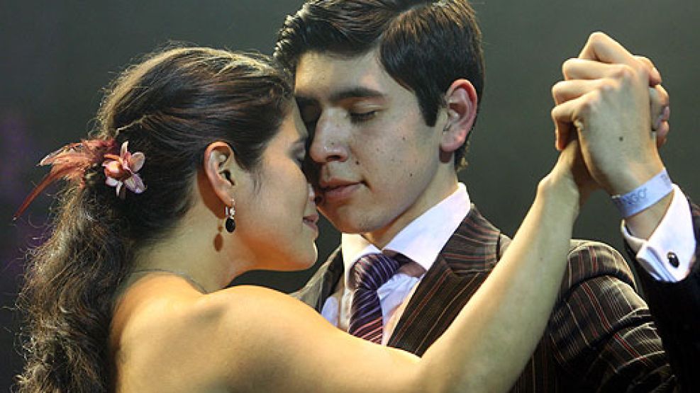 María Giménez y Sebastián Bogado, en su magistral interpretación de anoche.