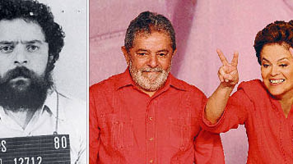 A la izquierda, Lula como sindicalista en 1980, fichado por la policía de la dictadura. A la derecha, en la presente campaña de su sucesora Dilma Rousseff