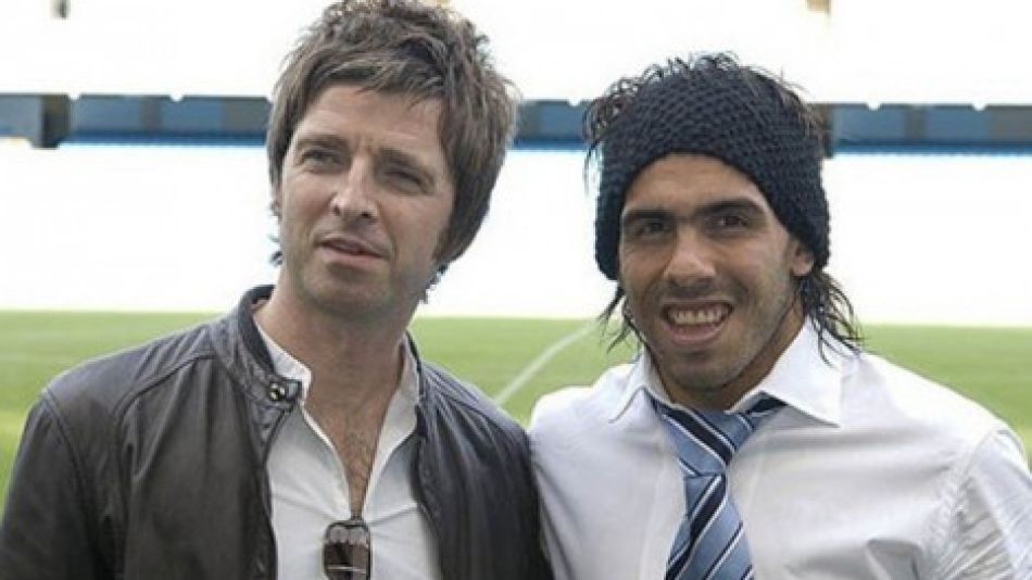 Noel Gallagher y Carlos Tévez