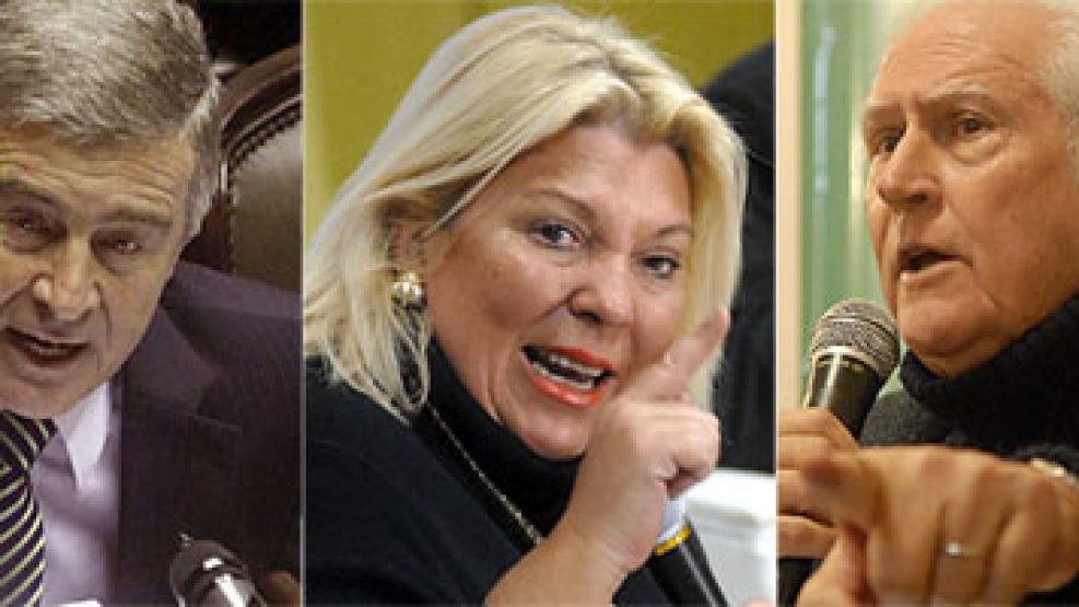 Aguad, Carrió y Solanas.