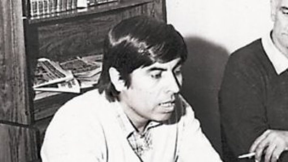 El joven Hugo Moyano, a principio de los '70, cuando era delegado de la Juventud Sindical Peronista en Mar del Plata.