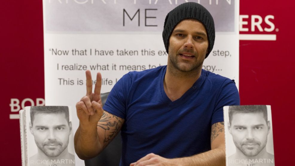 Ricky Martin en la presentación de su biografía.