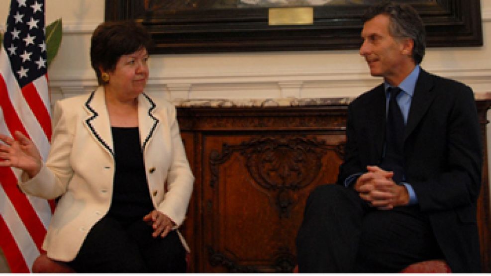 Macri con la embajadora de Estados Unidos en Buenos Aires, Vilma Martínez.