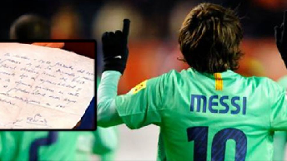 Messi y su clásico festejo en el Barcelona.