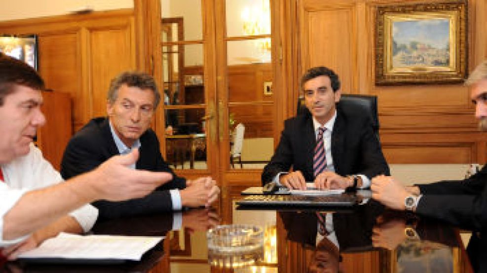Montenegro, Macri, Randazzo y Aníbal Fernández.