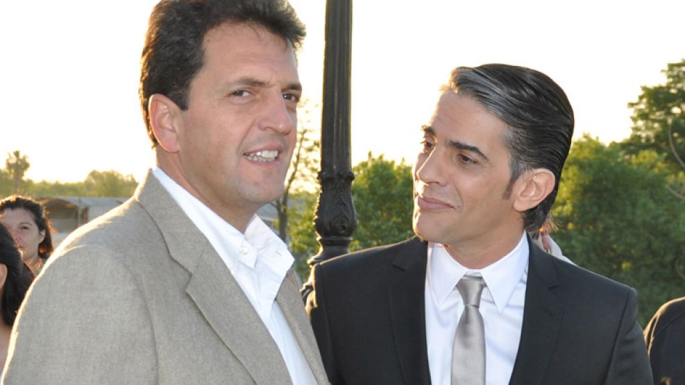 Massa junto a Pablo Echarri en Tigre. El actor es el protagonista de la novela que se estrenará este año en Telefé.