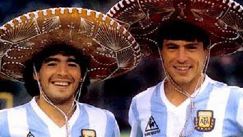 Maradona y Passarella antes del Mundial 86