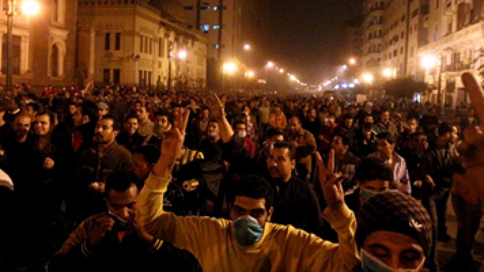 La plaza Tharir de El Cairo, centro de las protestas.