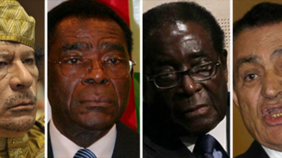 Los mandatarios africanos lideran el ranking de permanencia en el poder.