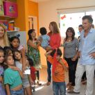 Shakira en su visita al CPI El Alfarero, ubicado en la Villa 21-24 de Barracas, junto a Mauricio Macri y Juliana Awada