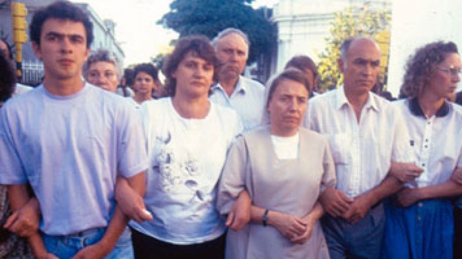 Pelloni en una de las marchas del silencio para pedir justicia por María Soledad