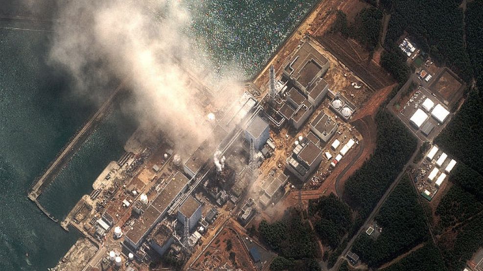 Vista aérea de la planta nuclear Fukushima Daiichi. 