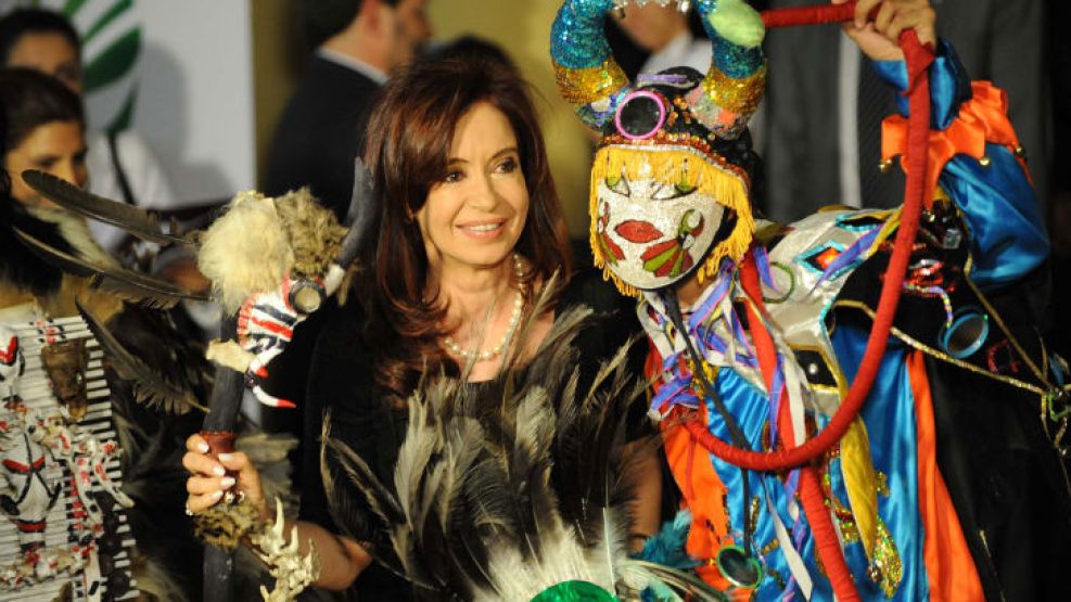 La presidenta Cristina Kirchner cerró los festejos del carnaval.