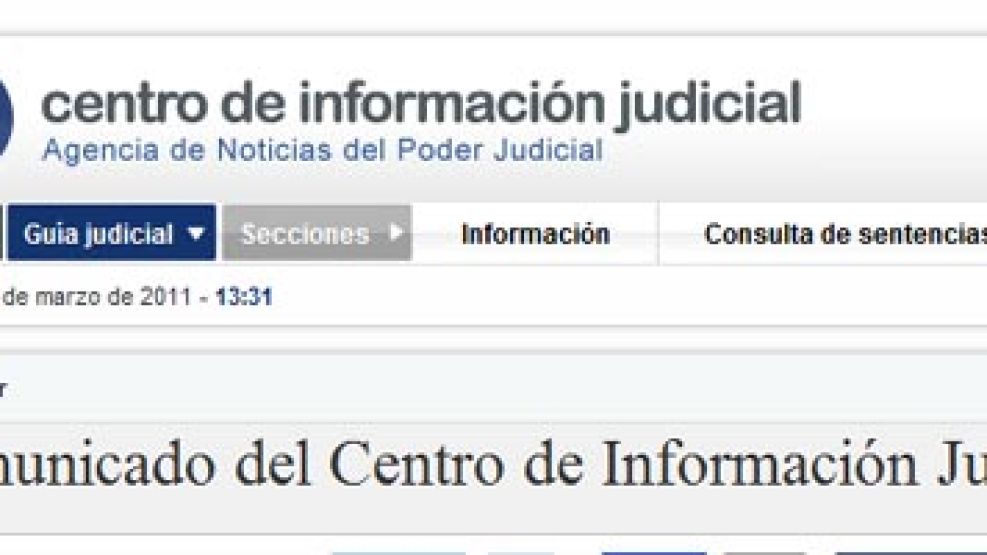 El Centro de Información Judicial, en medio de la polémica.