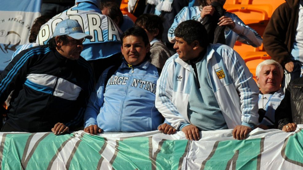 El encuentro tuvo lugar durante un partido de la Selección en el Mundial de Sudáfrica en 2010.