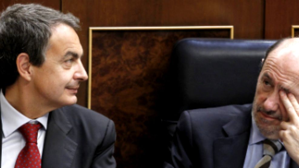 Zapatero y Rubalcaba durante su última aparición en conjunto.