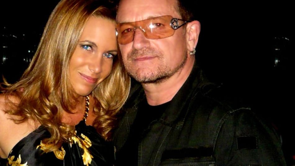 Natalia Denegri con Bono