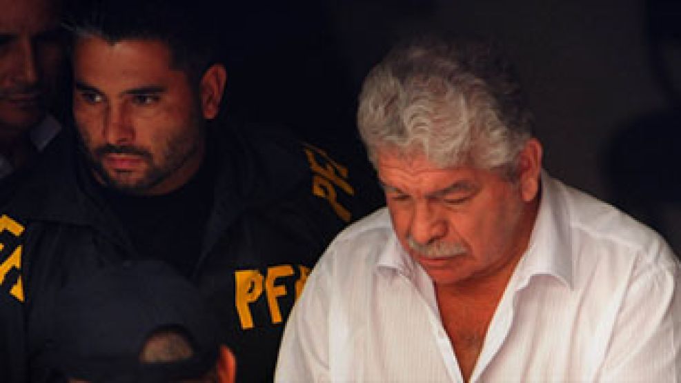 Pedraza, el 22 de febrero pasado, al ser detenido por el crimen de Mariano Ferreyra. 