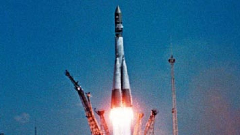 El Vostok 1, la primera nave en llevar un hombre al espacio.