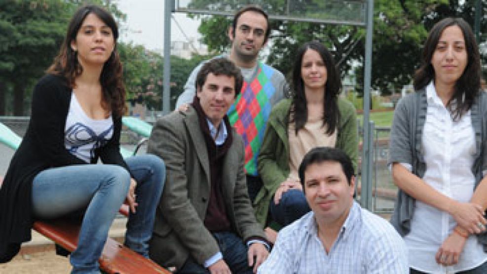 El grupo de militantes que acompaña el proyecto de Mauricio Macri.  