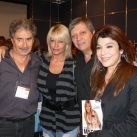 Paula Volpe, Carlos Evaristo, el marido de Marisa brel, y Carolina Papaleo