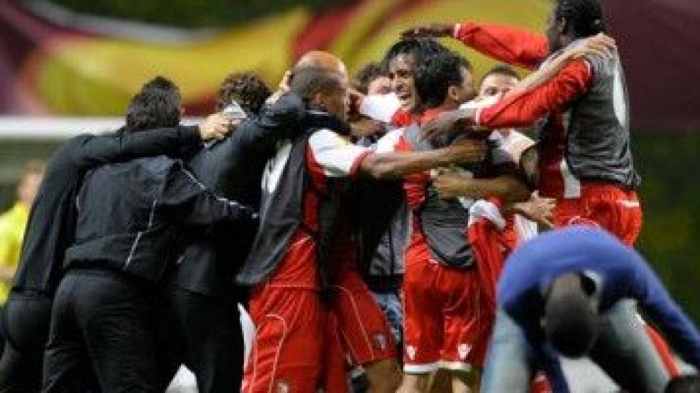 El festejo del Sporting tras eliminar al Benfica.