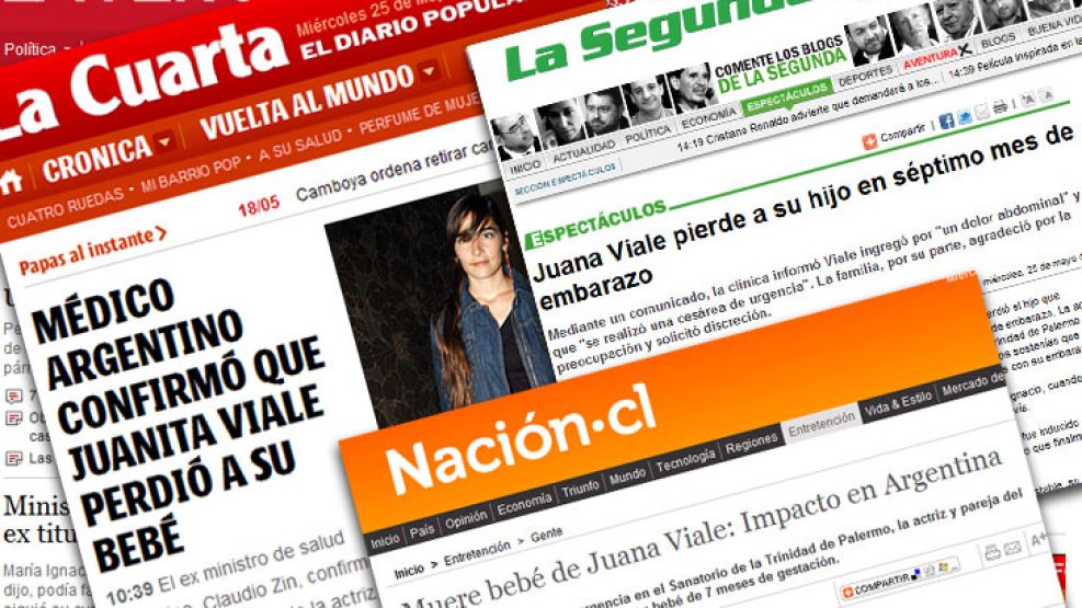 La muerte del bebé de Juanita repercutió en la prensa de Chile.