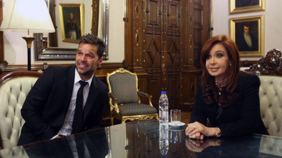 Cristina Fernández con Ricky Martin