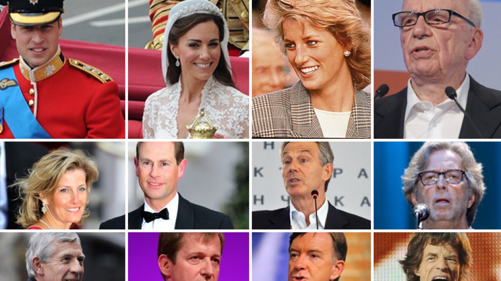 Varias personalidades británicas habrían sido víctimas de escuchas telefónicas por el tabloide News of the World, propiedad del magnate Rupert Murdoch.