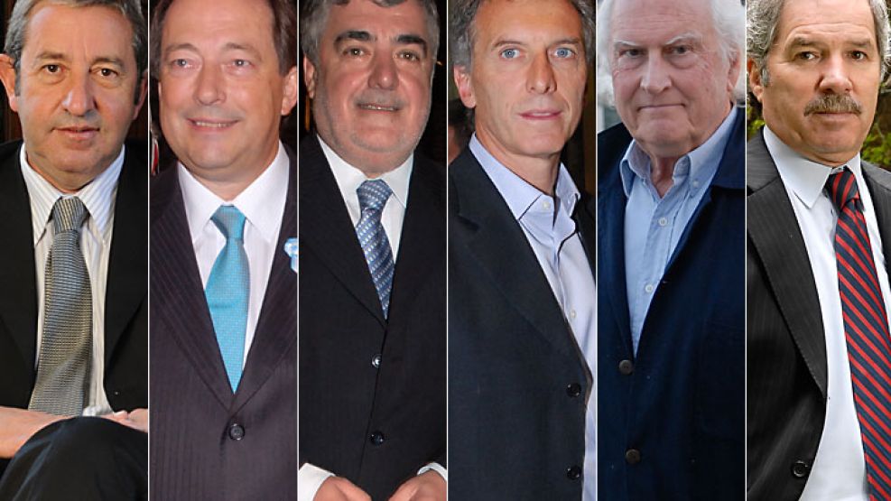 Julio Cobos, Ernesto Sanz, Mario Das Neves, Mauricio Macri, "Pino" Solanas y Felipe Solá. Seis candidatos a la presidencia que ya no son.