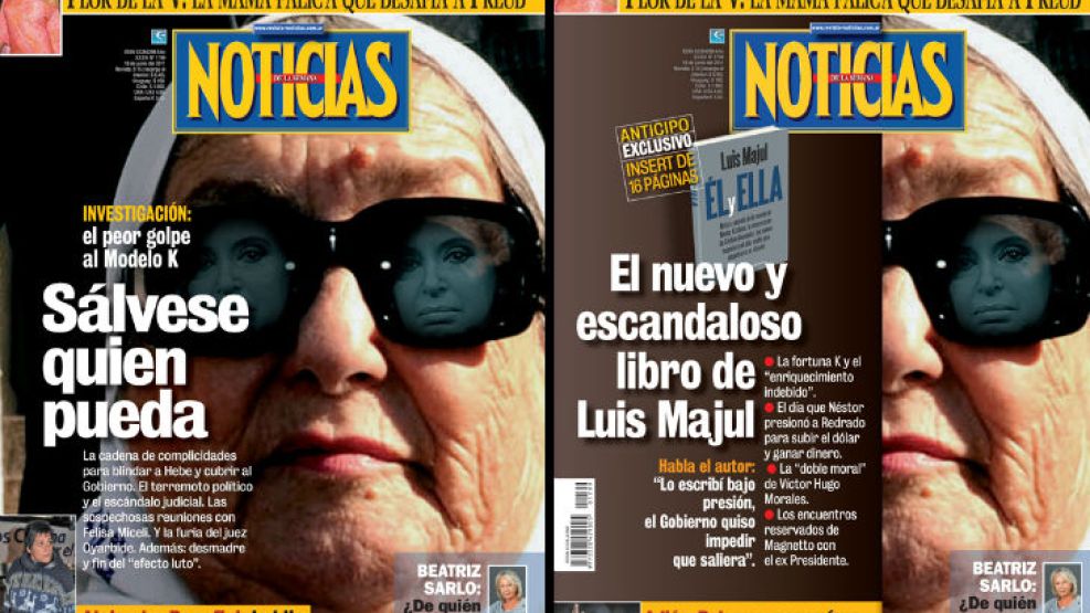 Las dos tapas de NOTICIAS.