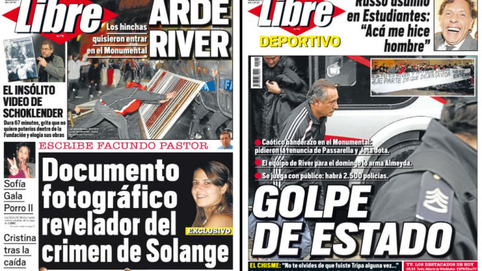 Tapa y Contratapa del diario más rápido del país.