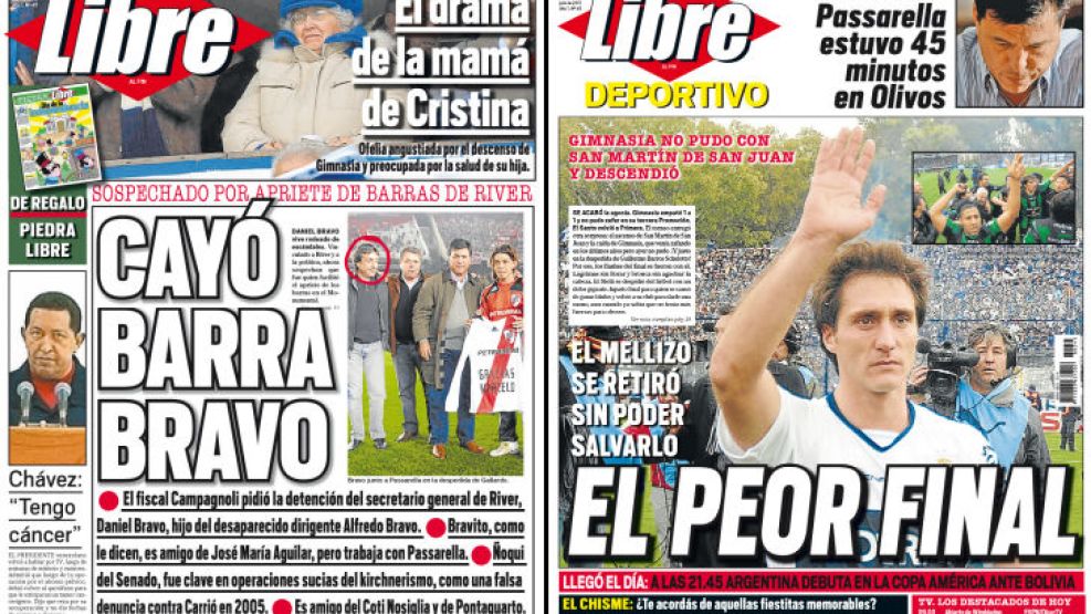 Tapa y Contratapa del diario más rápido del país.