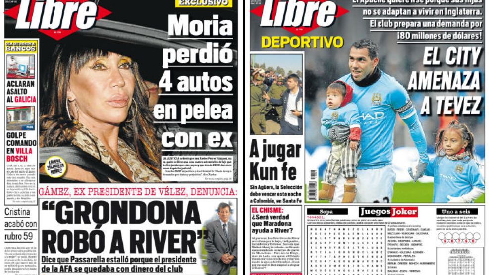 Tapa y Contratapa del diario más rápido del país.