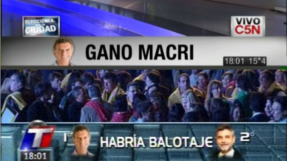 Así titularon C5N y TN apenas pasaron las 6 de la tarde.