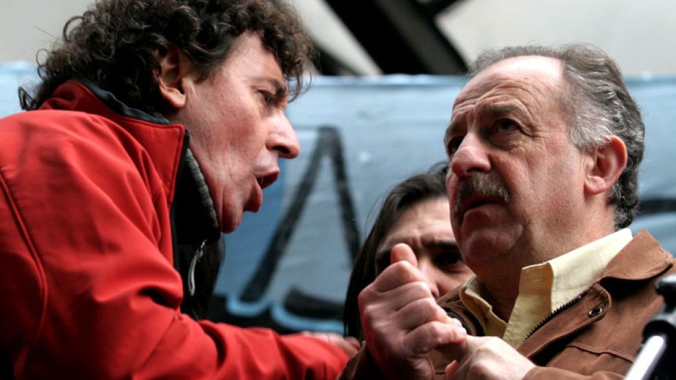 Micheli y Yasky, enfrentados en la elección, en una foto de agosto del año pasado. 