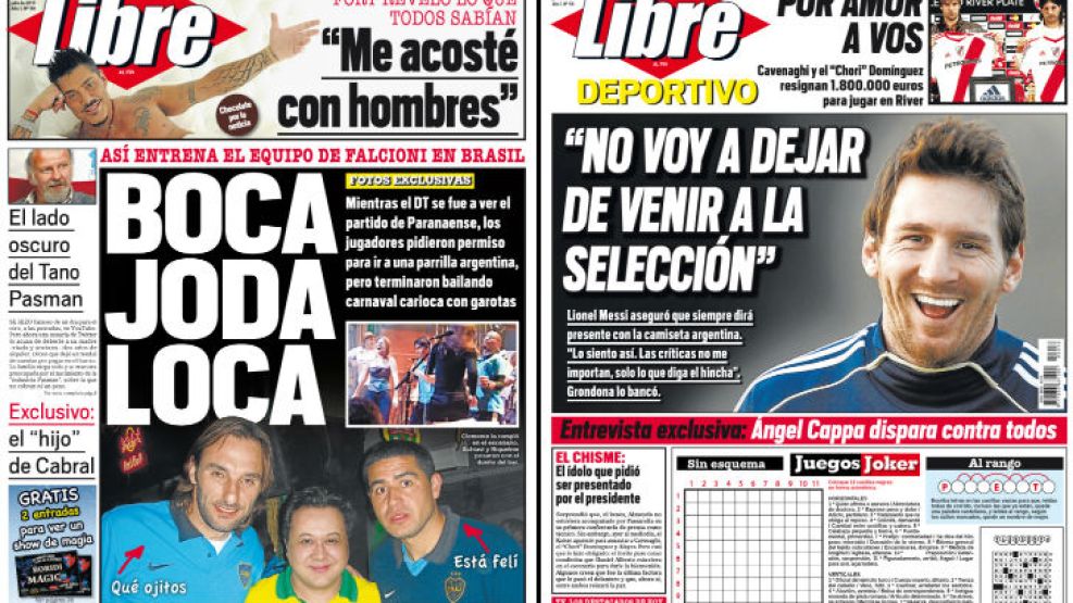 Tapa y Contratapa del diario más rápido del país.