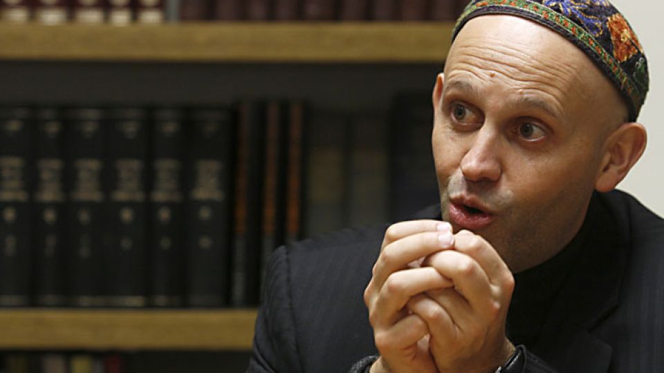 El Rabino Bergman viajó a Rosario para apoyar la candidatura de Miguel Del Sel.