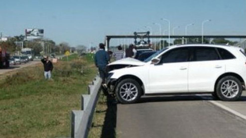 El auto donde viajaba Lautaro Braun Billinghurst.