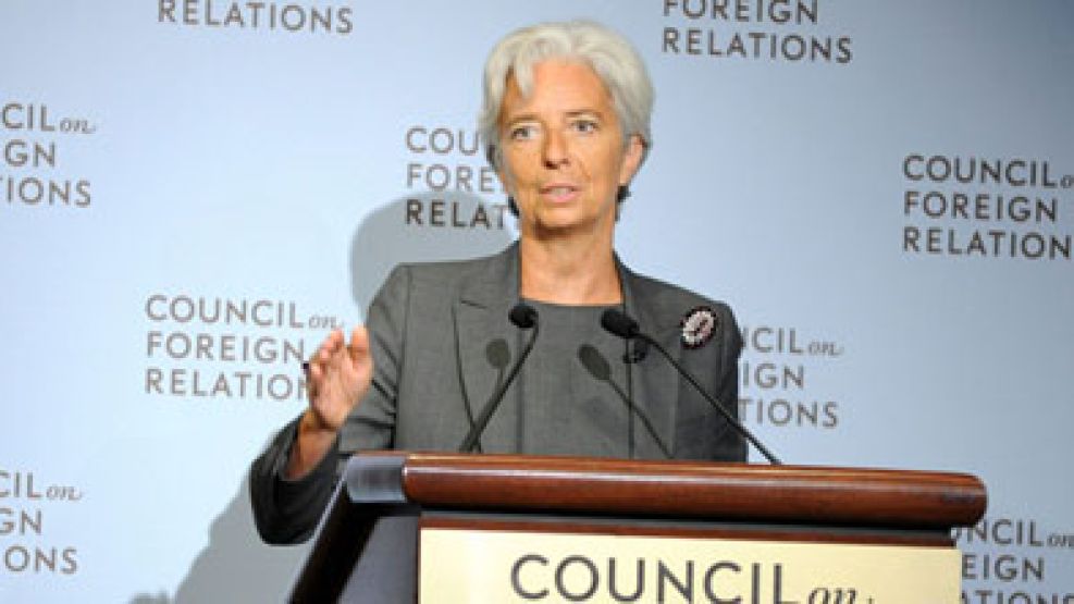 LAGARDE. Durante su pedido de "ausacia" a los Estados Unidos en el Council on Foreing Relations.