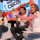 Gabriela Toscano con Listorti y Dumas