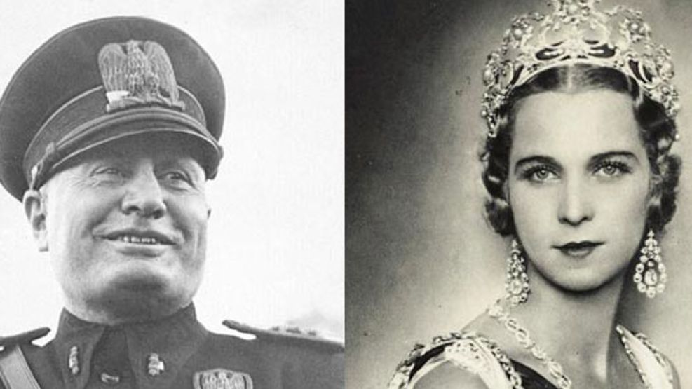 Mussolini y su amante, la reina María José.