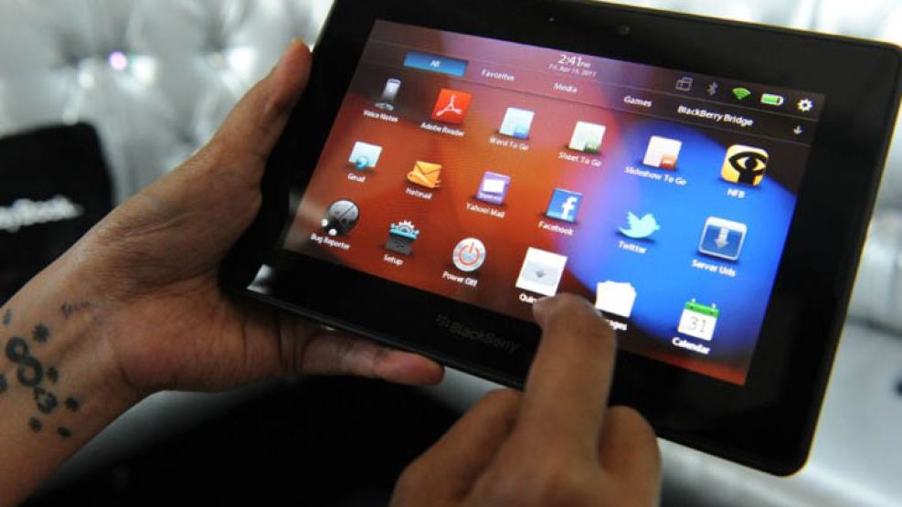 La Playbook de BlackBerry, la tablet que se presentará en la Argentina.