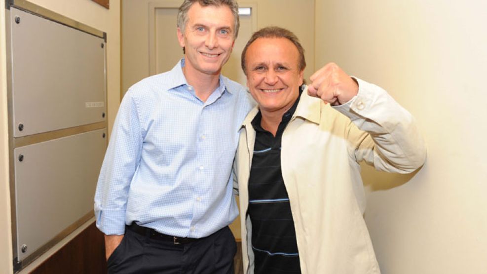 Mauricio Macri junto a Miguel Del Sel.